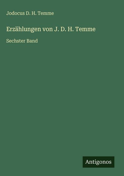Produktbild: Erz&auml;hlungen von J. D. H. Temme