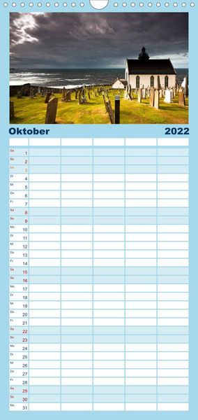 Produktbild: Familienplaner Schottland - Wildes Land im Norden (Wandkalender 2022 , 21 cm x 45 cm, hoch)