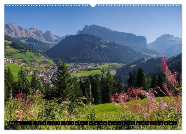 Produktbild: Das Gr&ouml;dner Tal - Im Herzen der Dolomiten (hochwertiger Premium Wandkalender 2026 DIN A2 quer), Kunstdruck in Hochglanz