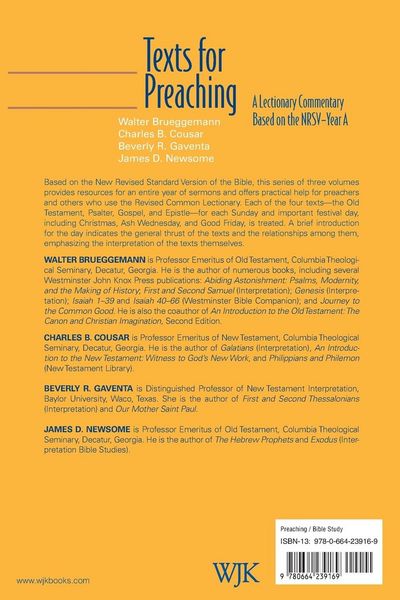 Produktbild: Texts for Preaching - Year A
