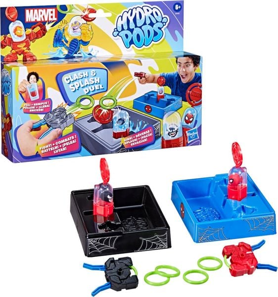 Hasbro G14435L0 - Marvel, Hydro Pods Clash & Splash Duel, mit Wasser aktiviertes Battle-Spielzeug