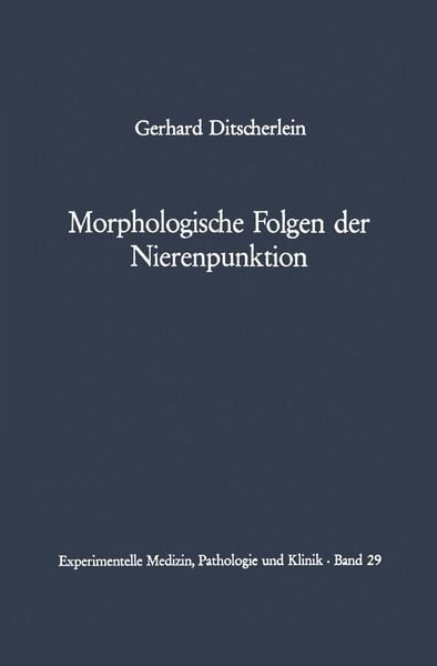 Produktbild: Morphologische Folgen der Nierenpunktion