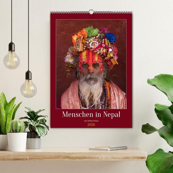 Produktbild: Menschen in Nepal (Wandkalender 2026 DIN A2 hoch), CALVENDO Monatskalender