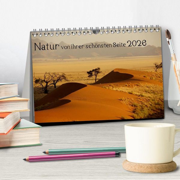 Produktbild: Natur von ihrer sch&ouml;nsten Seite 2026 (Tischkalender 2026 DIN A5 quer), CALVENDO Monatskalender