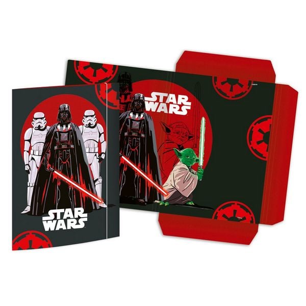 Produktbild: RNK Zeichenmappe STAR WARS mit Gummizug grau/schwarz/rot/wei&szlig; DIN A3