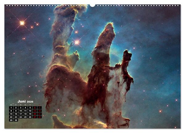 Produktbild: Hubble - 35 Jahre atemberaubende Aufnahmen (hochwertiger Premium Wandkalender 2026 DIN A2 quer), Kunstdruck in Hochglanz