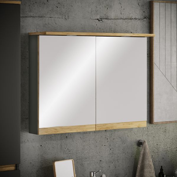 Produktbild: LED Bad Spiegelschrank Steckdose 59x80x23 Cosila