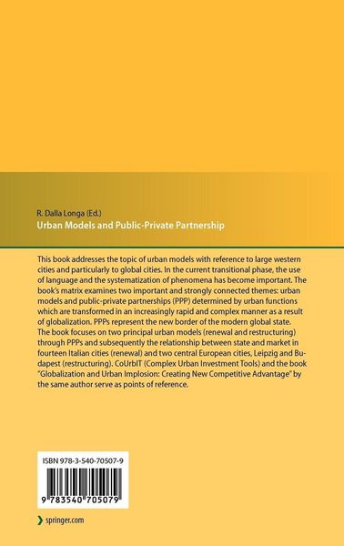 Produktbild: Urban Models and Public-Private Partnership