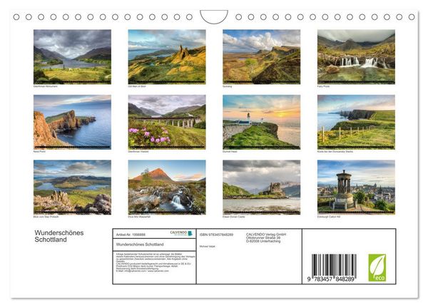Produktbild: Wundersch&ouml;nes Schottland (Wandkalender 2026 DIN A4 quer), CALVENDO Monatskalender