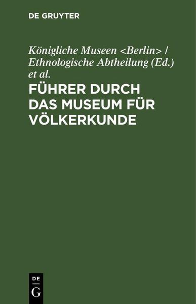 Produktbild: F&uuml;hrer durch das Museum f&uuml;r V&ouml;lkerkunde