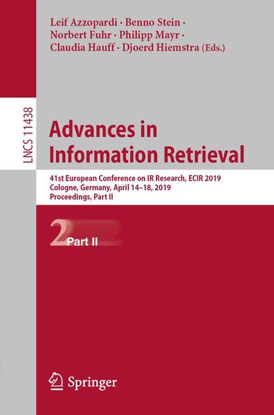 Produktbild: Advances in Information Retrieval