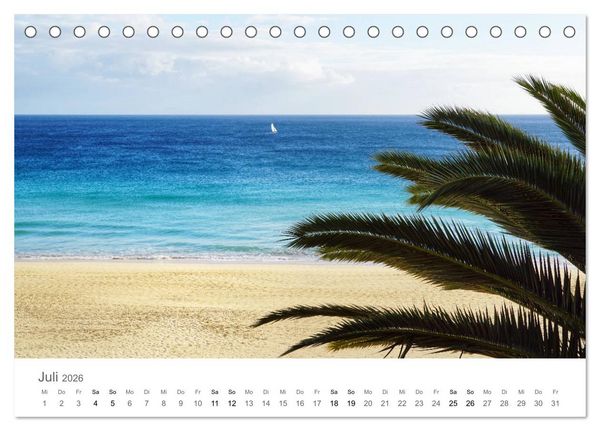 Produktbild: Fuerteventura - die W&uuml;steninsel der Kanaren (Tischkalender 2026 DIN A5 quer), CALVENDO Monatskalender