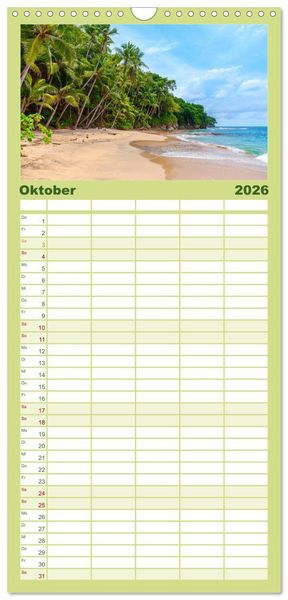 Produktbild: Familienplaner 2026 - Panama - Traumhafte Str&auml;nde und St&auml;dte. mit 5 Spalten (Wandkalender, 21 x 45 cm) CALVENDO