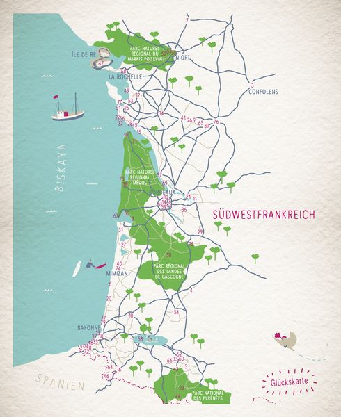 Produktbild: Gl&uuml;cksorte in S&uuml;dwestfrankreich. Mit Atlantikk&uuml;ste und Bordeaux