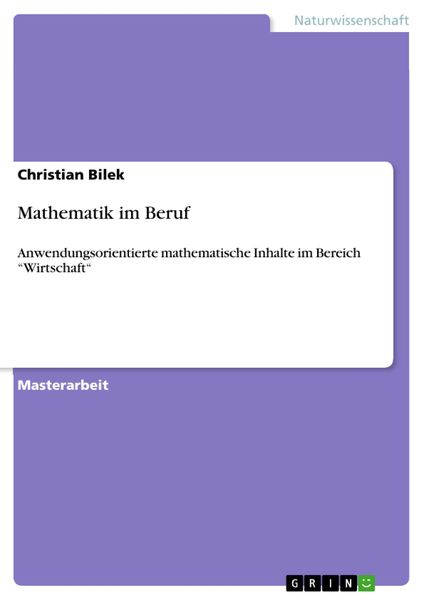Produktbild: Mathematik im Beruf