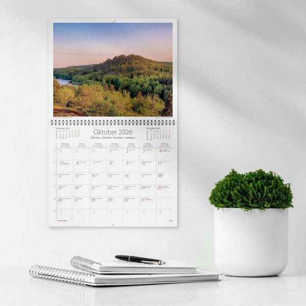 Produktbild: Burde Wandkalender Schweden mit Kuvert 2026