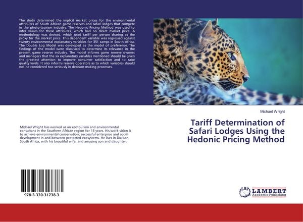 Produktbild: Tariff Determination of Safari Lodges Using the Hedonic Pricing Method