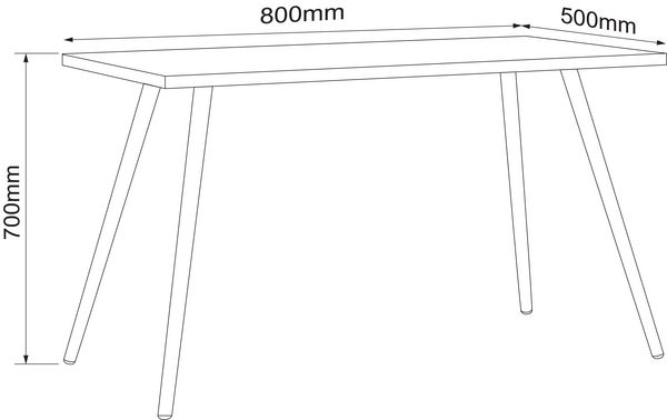 Produktbild: Schreibtisch B&uuml;rotisch Computertisch Salia 80x50