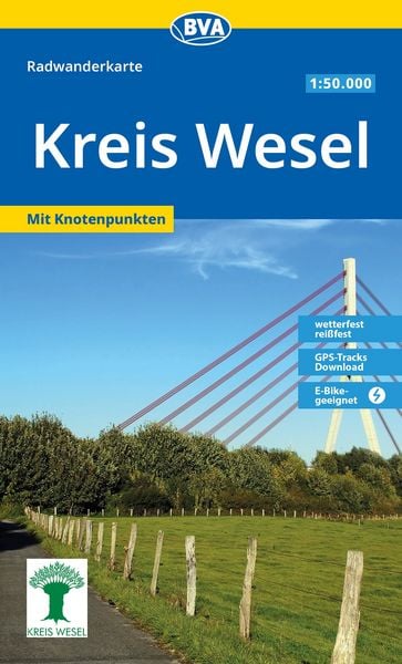 BVA Radwanderkarte Kreis Wesel mit Knotenpunkten 1:50.000, Sonstige von , Kompass-Karten, 978-3-99154-654-2