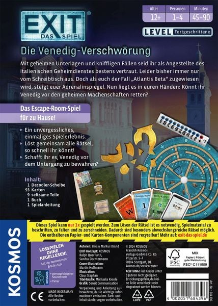 Produktbild: EXIT&reg; Die Venedig-Verschw&ouml;rung (F)