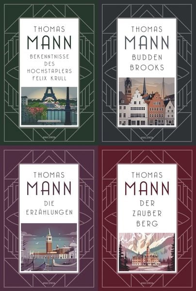 Produktbild: Vier B&auml;nde in einem E-Book. Buddenbrooks. Der Zauberberg. Die Erz&auml;hlungen. Felix Krull.