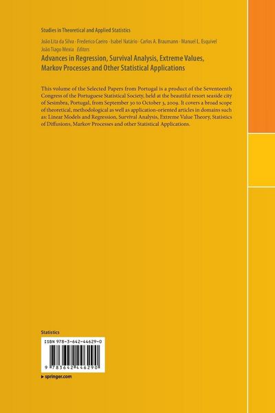 Produktbild: Advances in Regression, Survival Analysis, Extreme Values, Markov Processes and Other Statistical Applications