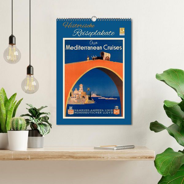 Produktbild: Historische Reiseplakate (Wandkalender 2026 DIN A3 hoch), CALVENDO Monatskalender