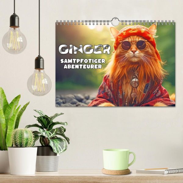Produktbild: Ginger - Samtpfotiger Abenteurer (Wandkalender 2026 DIN A4 quer), CALVENDO Monatskalender