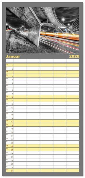 Produktbild: Familienplaner 2026 - Stuttgart, What Else? mit 5 Spalten (Wandkalender, 21 x 45 cm) CALVENDO