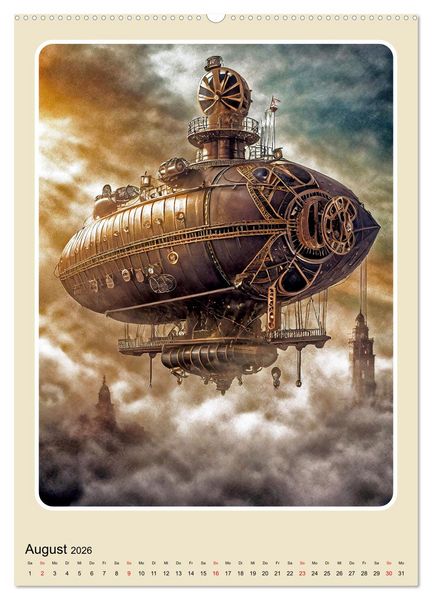 Produktbild: Steampunk Mobilit&auml;t (Wandkalender 2026 DIN A2 hoch), CALVENDO Monatskalender