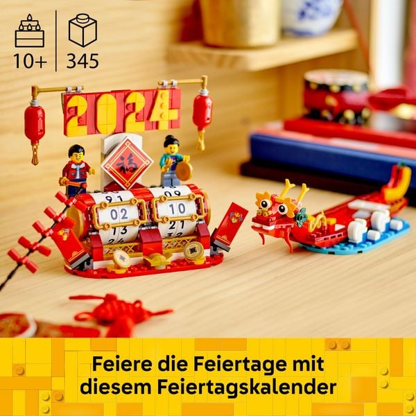 LEGO Feiertagskalender, Mondneujahrsgeschenk, Set für Kinder 40678