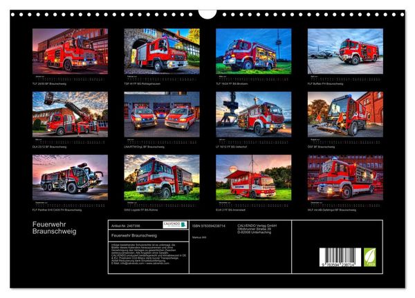 Produktbild: Feuerwehr Braunschweig (Wandkalender 2027 DIN A3 quer), CALVENDO Monatskalender