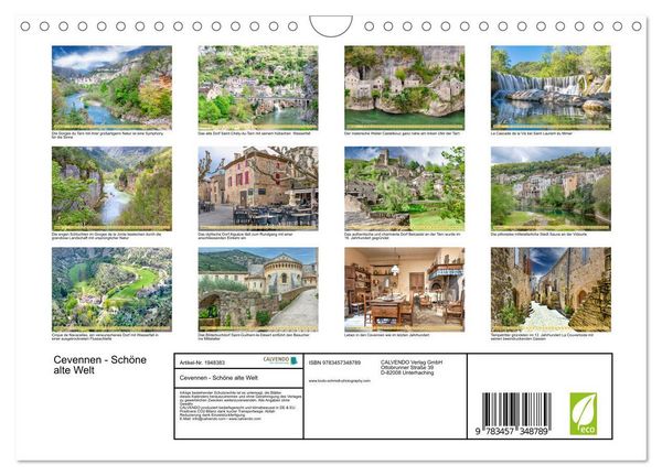 Produktbild: Cevennen - Sch&ouml;ne alte Welt (Wandkalender 2026 DIN A4 quer), CALVENDO Monatskalender