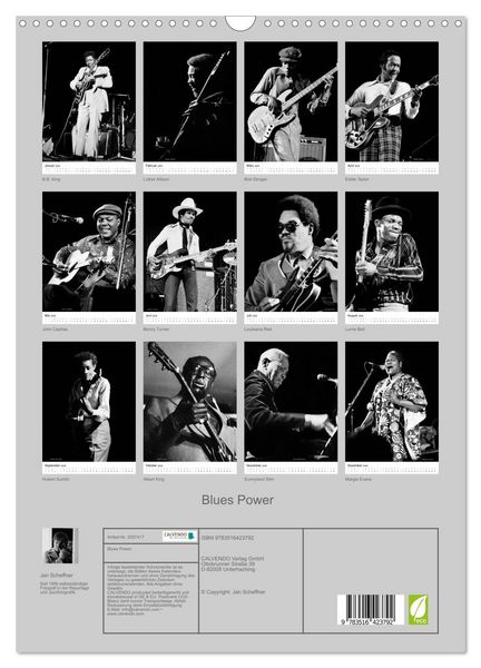 Produktbild: Blues Power (Wandkalender 2026 DIN A3 hoch), CALVENDO Monatskalender