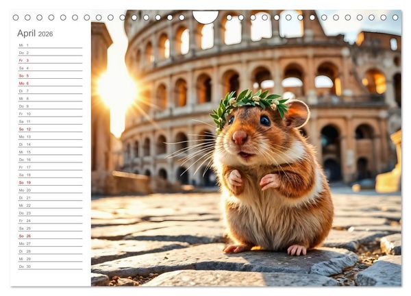 Produktbild: Nagertrip - Ein kleiner Hamster entdeckt die gro&szlig;e Welt (Wandkalender 2026 DIN A4 quer), CALVENDO Monatskalender