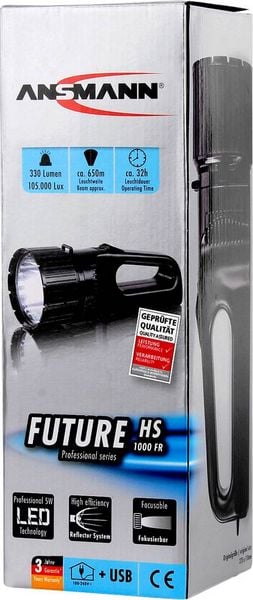 Produktbild: Ansmann LED Akku-Handscheinwerfer Future HS1000FR 330 lm 1600-0055-510