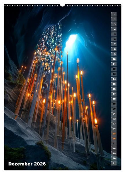 Produktbild: Kerzenwelt (Wandkalender 2026 DIN A2 hoch), CALVENDO Monatskalender