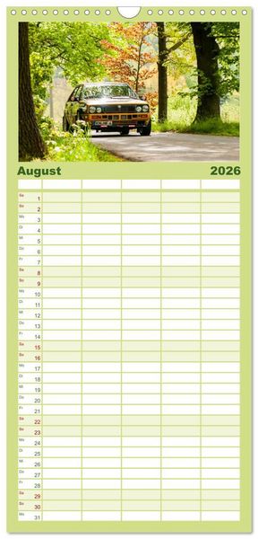 Produktbild: Familienplaner 2026 - Rallye Faszination 2026 mit 5 Spalten (Wandkalender, 21 x 45 cm) CALVENDO