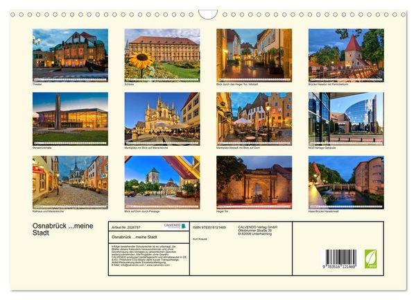 Produktbild: Osnabr&uuml;ck ...meine Stadt (Wandkalender 2026 DIN A3 quer), CALVENDO Monatskalender