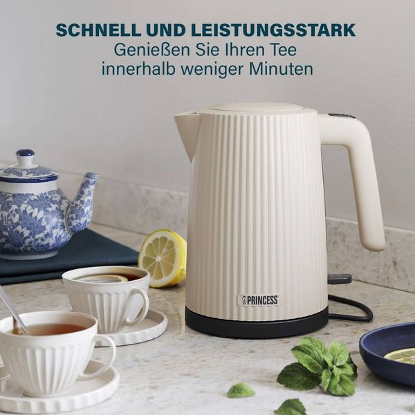 Produktbild: Princess Wave Wasserkocher Creme-Wei&szlig; Fassungsverm&ouml;gen: 1.7l