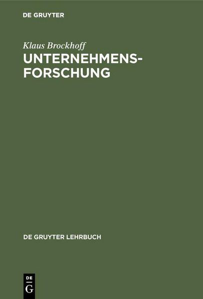 Produktbild: Unternehmensforschung
