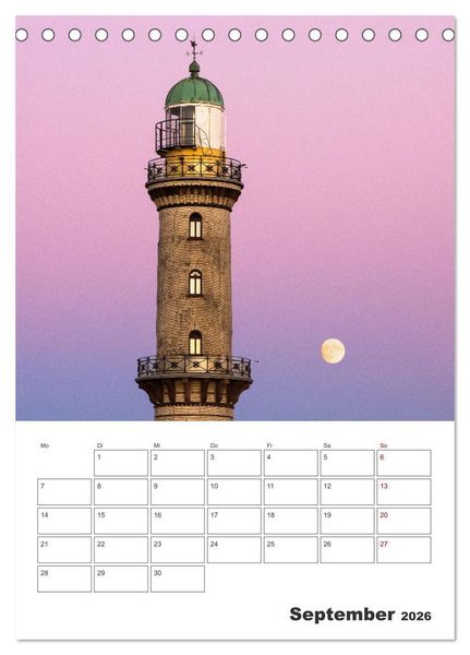 Produktbild: Warnem&uuml;nde Urlaub f&uuml;r zu Hause (Tischkalender 2026 DIN A5 hoch), CALVENDO Monatskalender