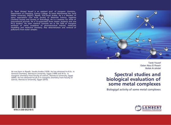 Produktbild: Spectral studies and biological evaluation of some metal complexes