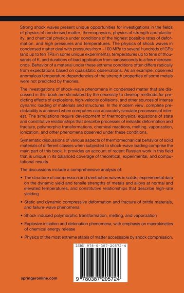 Produktbild: Shock-Wave Phenomena and the Properties of Condensed Matter