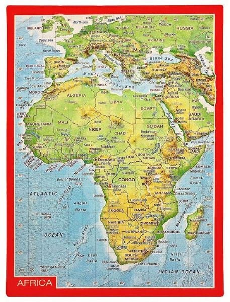 Produktbild: Reliefpostkarte Afrika