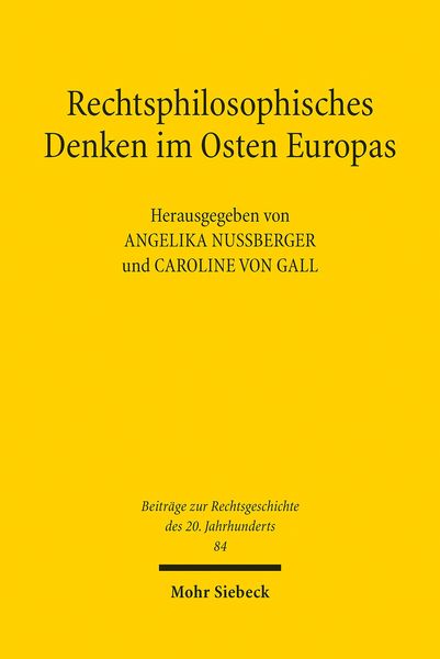 Produktbild: Rechtsphilosophisches Denken im Osten Europas