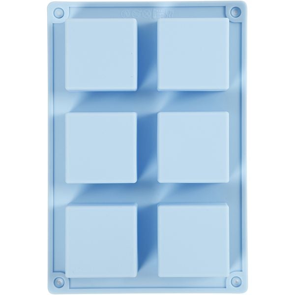 Produktbild: Creativ Company Silikonform, H 2,5 cm, L 21,5 cm, B 14,5 cm, Lochgr&ouml;&szlig;e 50x50 mm, 60 ml, 1 Stk