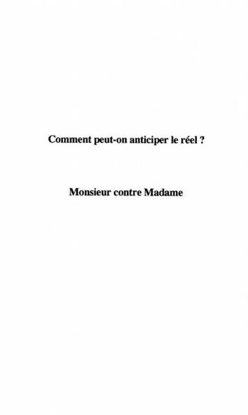 Produktbild: Comment Peut-On Anticiper Le Reel ?