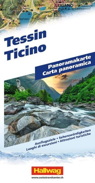 Produktbild: Hallwag Panoramakarte Tessin