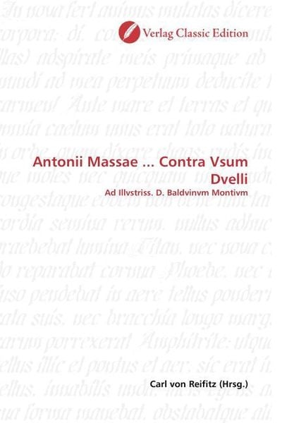 Produktbild: Antonii Massae ... Contra Vsum Dvelli